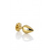 Toyfa | Golden anal plug TOYFA Metal with black heart-shaped gem, length 7 cm, diameter 1,8-3,3 cm, weight 9. Ціна 456 грн. Фото: 4