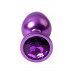 Toyfa | Purple anal plug TOYFA Metal,with a amethyst colored gem. Цена 656 грн. Фото: 3