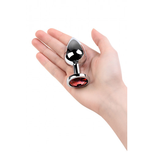 Toyfa | Анальный страз Metal By Toyfa, металл, серебристый, с кристаллом цвета рубин, 8 см, ø 3,4 см, 85 г. Ціна 502 грн. Фото: 4