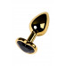 Toyfa | Анальний страз Metal By Toyfa, метал, золотистий, з кристалом кольору турмалін, 7 см, ø 2,7 см, 50 г. Ціна 534 грн. Фото: 7