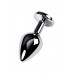 Toyfa | Анальная пробка-Silver anal plug with gem, turquoise. Цена 502 грн. Фото: 2