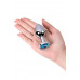 Toyfa | Анальная пробка-Silver anal plug with gem, turquoise. Цена 502 грн. Фото: 4