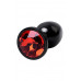 Toyfa | Анальна пробка - Black anal plug TOYFA Metal,with a ruby colored gem. Ціна 501 грн. Фото: 1