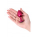 Toyfa | Red anal plug TOYFA Metal with black gem. Ціна 372 грн. Фото: 1