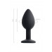Toyfa | Анальная пробка - POPO Pleasure by TOYFA butt plug with S rhinestone, silicone, black, 7.2 cm, O 2.8. Цена 458 грн. Фото: 3