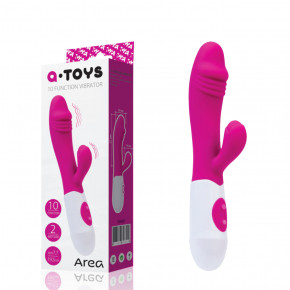 Toyfa | Вібратор з кліторальний стимулятором Toyfa A-Toys Area, силікон, рожевий, 19,5 см. Ціна: 897 грн