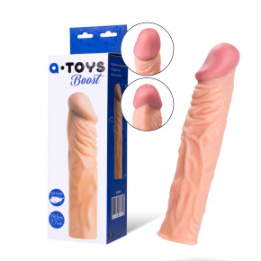 Toyfa | Насадка на член Toyfa A-Toys, SoftSkin, тілесний, 19,5 см. Ціна: 449 грн