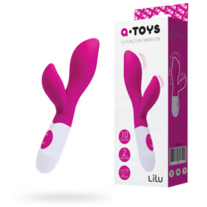 Toyfa | Вібратор з кліторальний стимулятором Toyfa A-Toys Lilu, силікон, рожевий, 20 см. Ціна: 624 грн