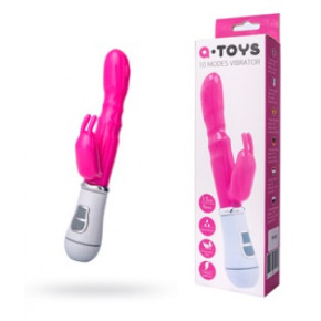 Вибратор с клиторальным стимулятором Toyfa A-Toys, TPE, розовый, 20 см