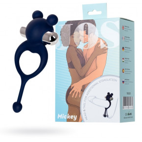Toyfa | Віброкільце з хвостиком JOS Mickey, силікон, синій, 12,5 см. Ціна: 773 грн