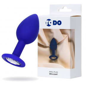 Анальная пробка ToDo By Toyfa Brilliant, силикон, синий, 7 см, ø 2,8 см, 26 г