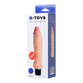 Реалистичный вибратор Toyfa A-Toys, TPE, мультіскоростной, телесный, 17 см