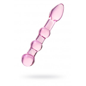 Toyfa | Двосторонній фалоімітатор Sexus Glass, скло, рожевий, 18 см. Ціна: 710 грн