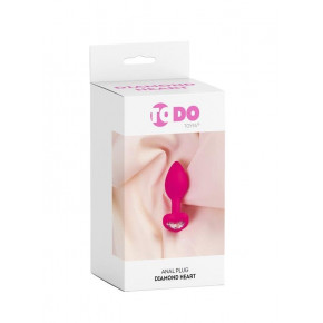 Toyfa | Анальный страз ToDo By Diamond Heart, силикон, розовый, 7 см. Цена: 308 грн