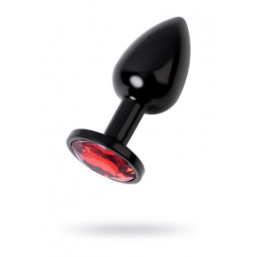 Toyfa | Анальна пробка - Black anal plug TOYFA Metal,with a ruby colored gem. Ціна: 501 грн
