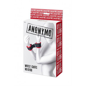 Наручники - Anonymo handcuffs, velour, red, 24 cm