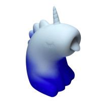 UNIVIBE | Стимулятор клитора с язычком UNIVIBE Единорог, 10 режимов, градиент бело-фиолетовый. Ціна 1799 грн