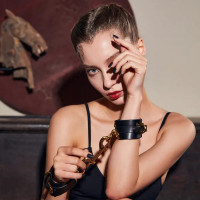 UPKO | Наручники UPKO Handcuffs італійська шкіра, Чорні, Розмір L. Ціна 4799 грн