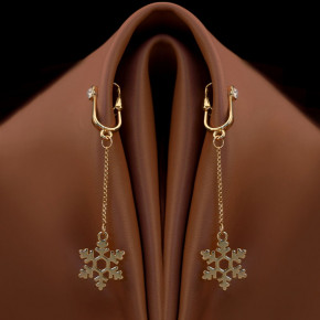UPKO | Украшения для клитора и половых губ non-pierced clitoral jewelry dangle with snowflake UPKO. Цена: 2 950 грн