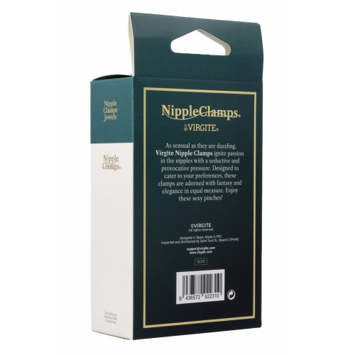 VIRGITE | Декоративные золотые зажимы для сосков Virgite Nipple Clamps с черными кисточками. Ціна 650 грн. Фото: 5