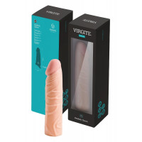 VIRGITE | Насадка на пенис Virgite S1 бежевая, 16.5 см. Цена 807 грн