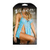 Vixen | Пеньюар кружевной с трусиками Vixen Kiss Tell голубой, S/M. Цена 2 190 грн. Фото: 2
