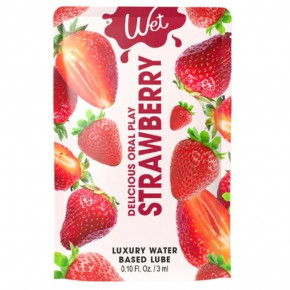 Wet | Пробник/Лубрикант съедобный со вкусом клубники WET STRAWBERRY, 3 мл. Ціна: 65 грн