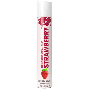 Wet | Лубрикант на водной основе Wet Oral Play Strawberry (30 мл), съедобный, без сахара. Цена: 319 грн