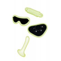 Whipsmart | Набор БДСМ Whipsmart Glow In The Dark страпон, маска на глаза, веревка, флуоресцентные. Ціна 5949 грн