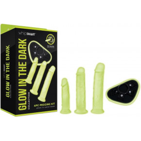 Whipsmart | Страпон с 3 насадками Whipsmart Glow in the Dark светящийся в темноте. Ціна: 6795 грн