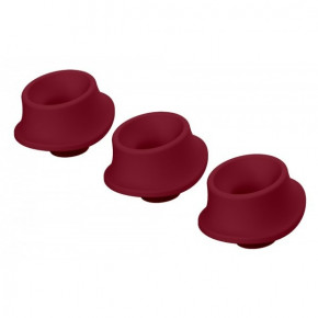 Womanizer | Сменные насадки Womanizer Premium и Classic (3 шт.), большие, бордо. Ціна: 450 грн