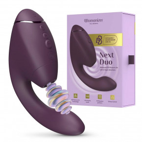 Womanizer | Вибратор-стимулятор вакуумный Womanizer Next Duo Dark Purple для точки G, фиолетовый. Цена: 8 520 грн