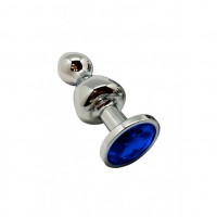 Wooomy | Анальная пробка Wooomy Lollypop Double Ball Metal Plug Blue S. Ціна 869 грн