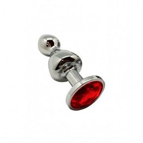 Wooomy | Анальная пробка Wooomy Lollypop Double Ball Metal Plug Red S. Цена: 869 грн
