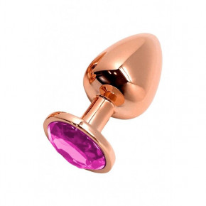 Wooomy | Анальная пробка Wooomy Tralalo Rose Gold Metal Plug MAGENTA L. Ціна: 679 грн