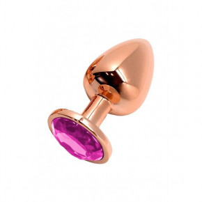 Wooomy | Анальная пробка Wooomy Tralalo Rose Gold Metal Plug MAGENTA M. Цена: 649 грн