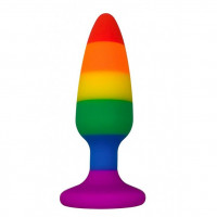 Wooomy | Анальная пробка Wooomy Hiperloo Silicone Rainbow Plug L. Ціна 2669 грн