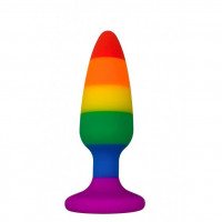Wooomy | Анальная пробка Wooomy Hiperloo Silicone Rainbow Plug M. Ціна 1739 грн