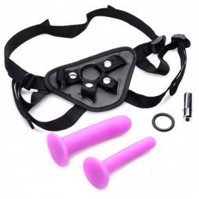 XR Brands | Набор страпонов с вибрацией Double-G Deluxe Vibrating Strap-On Kit. Цена: 5 265 грн