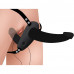 XR Brands | Двойной страпон с вибро Power Pegger Double Strap-On, черный. Ціна 8395 грн. Фото: 1