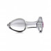 XR Brands | Анальная пробка со стразом Pink Gem Glass Anal Plug With Gem стеклянная, Medium. Ціна 955 грн. Фото: 1