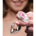 XR Brands | Анальная пробка со стразом Pink Gem Glass Anal Plug With Gem стеклянная, Small. Ціна 1120 грн. Фото: 2