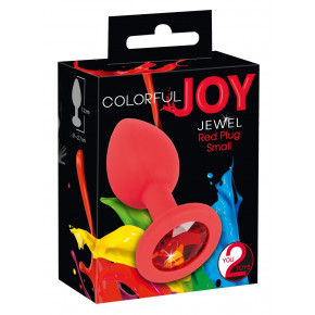 You2Toys | Анальная пробка 100% силиікон з камнем Red Silicone Red S, 7,5 х 2,8 см. Ціна: 655 грн