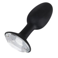 You2Toys | Анальная пробка со стразом You2Toys Butt Plug Diamond S, силикон, черная. Ціна 1189 грн
