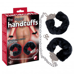 You2Toys | Наручники Bigger Furry Handcuffs, 6 - 12 см, черные. Цена: 799 грн