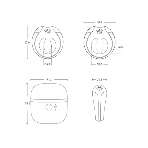 Zalo | Эрекционное виброкольцо Zalo Apis в кейсе, с приложением, черное, 6.3 × 3.2 см. Ціна 3630 грн. Фото: 5