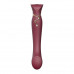 Zalo | Смарт-вібратор 3в1 Zalo Queen Wine Red, пульсуюча перлина та вакуум, кристал Swarovski. Ціна 4249 грн. Фото: 2