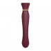 Zalo | Смарт-вібратор 3в1 Zalo Queen Wine Red, пульсуюча перлина та вакуум, кристал Swarovski. Ціна 4249 грн. Фото: 4