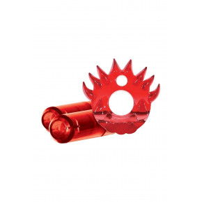 Zero Tolerance | Эррекционное кольцо с двумя вибропулями Zero Tolerance Flame Thrower красное, 5 см. Ціна: 899 грн