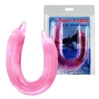  | Двосторонній фалоімітатор - Double Dolphin Pink. Цена 752 грн